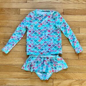 🧜‍♀️Sz 8 SeeetHoney Micah Rash Guard - Mermaid Shells 2 piece swimsuit!